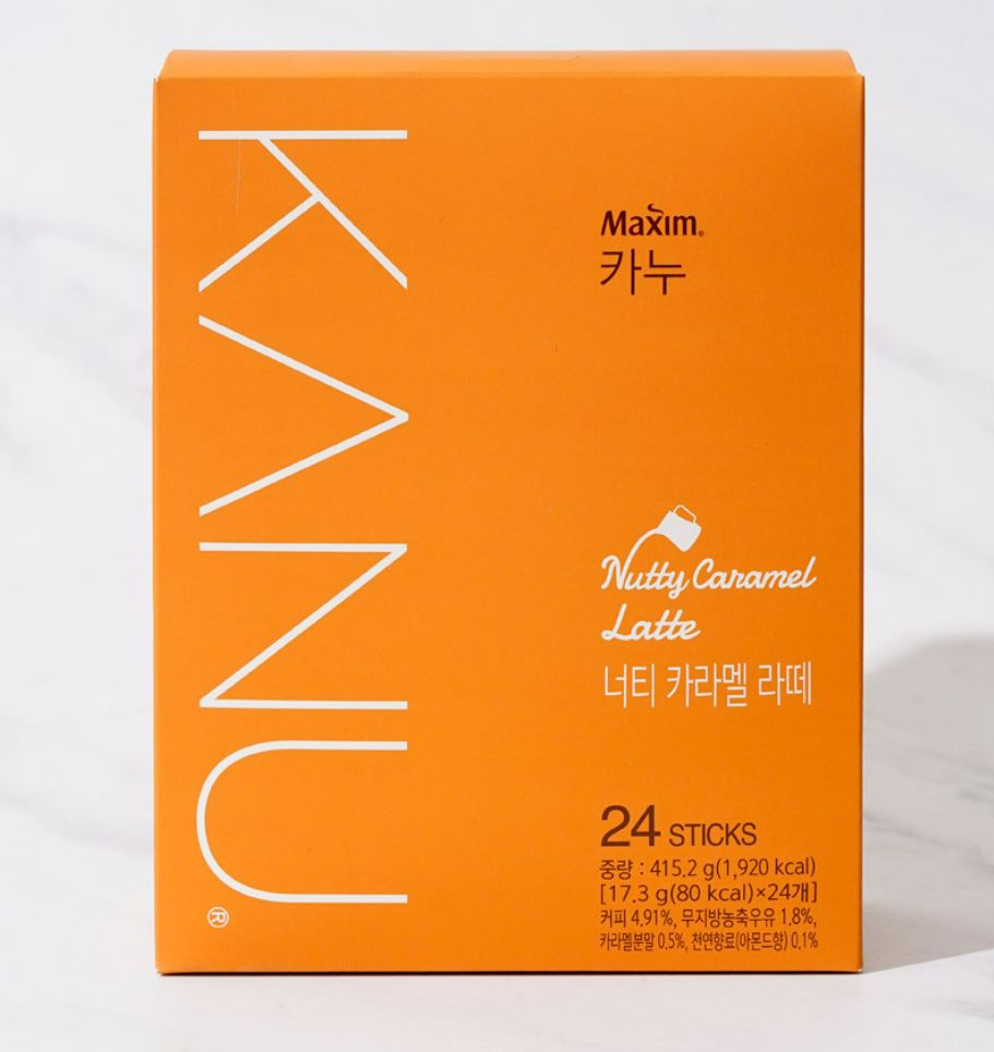 Maxim KANU Корейский растворимый кофе, орехово-карамельный латте , 24T ...
