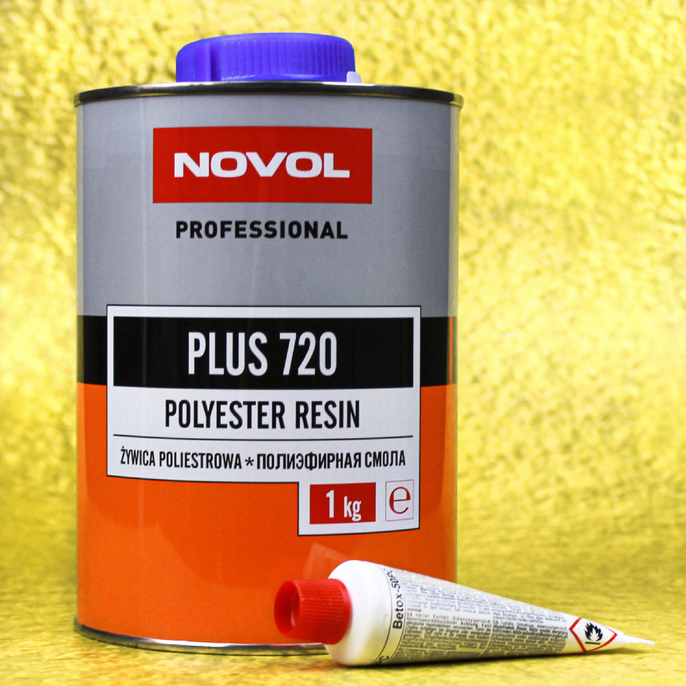 Полиэфирная смола для авто NOVOL PLUS 720 1 кг POLYESTER RESIN + отвердитель для полиэфирной смолы 36112 #1