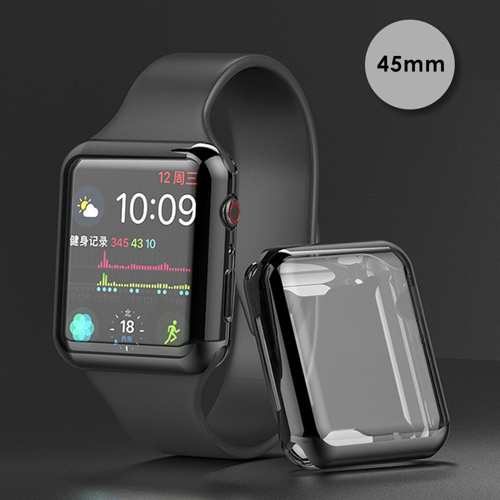 Защитный силиконовый чехол для Apple watch 7, 8 45 mm, бампер на часы ...