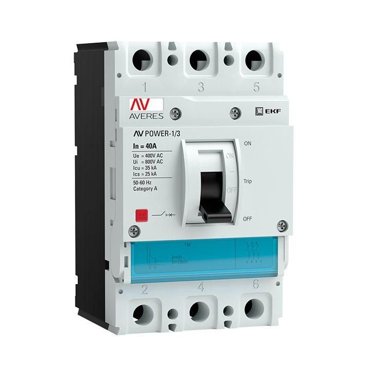 Выключатель автоматический 3п 40А 35кА AV POWER-1/3 TR AVERES EKF mccb-13-40-TR-av  #1