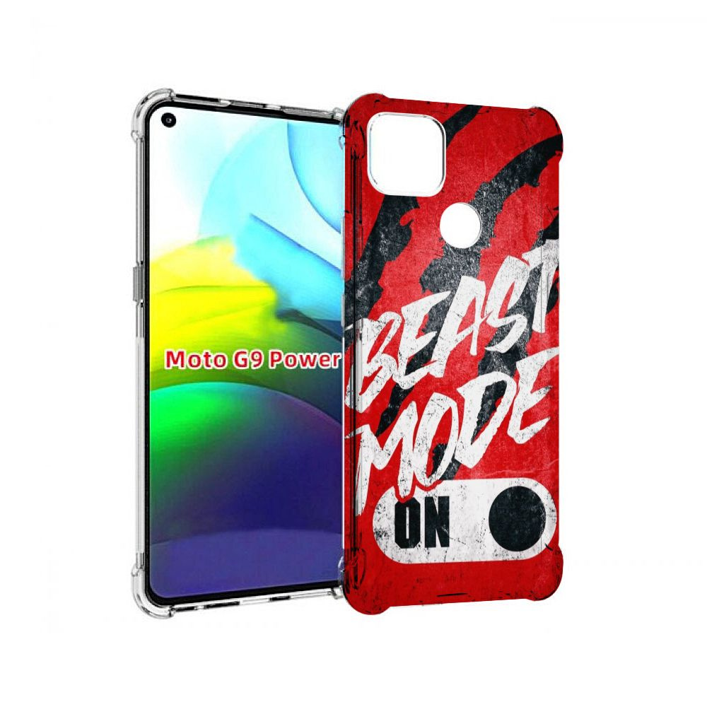 Чехол-бампер MyPads для Motorola Moto G9 Power с рисунком BEAST inside You,  противоударный, силиконовый, с выступами и усиленными углами для защиты  камеры - купить с доставкой по выгодным ценам в интернет-магазине OZON (