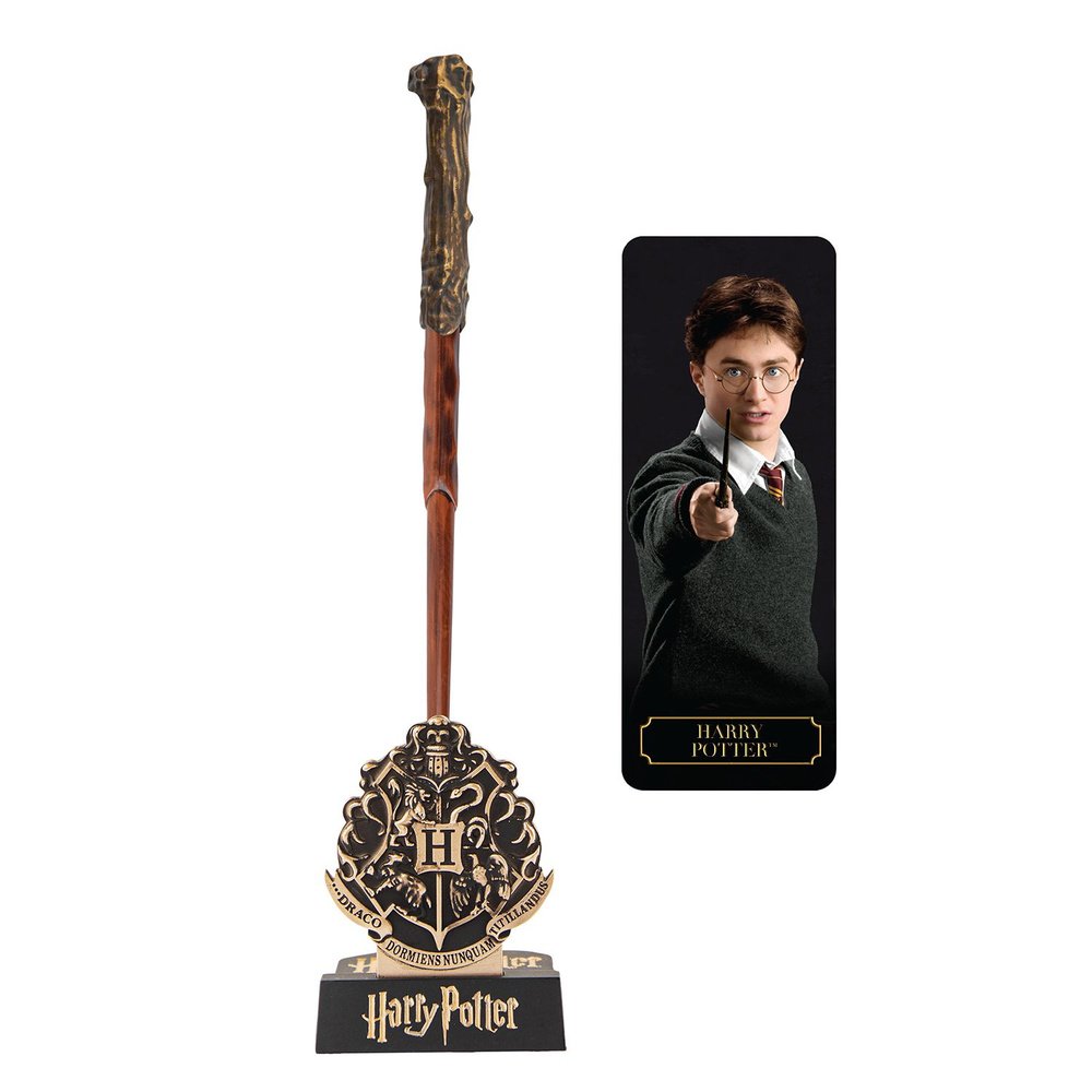 Ручка Гарри Поттер (Harry Potter) в виде палочки Гарри Поттера: с подставкой и закладкой  #1