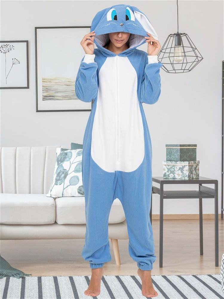 Кигуруми для детей Заяц голубой Box-smile, Мальчики, Девочки, На любой ...