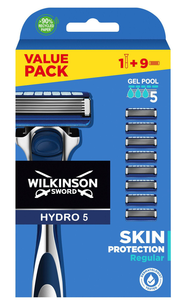 Schick Hydro 5 Skin Protection Regular / Бритвенный мужской станок с 9 сменными кассетами.  #1