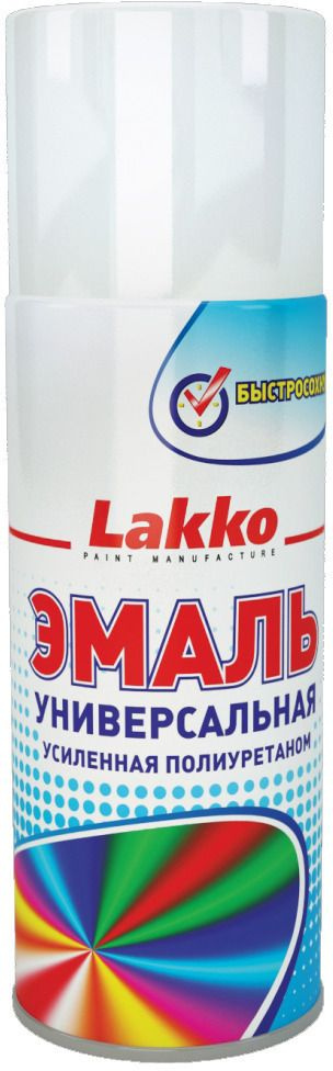Lakko Аэрозольная краска Быстросохнущая, Глянцевое покрытие, 0.5 л, 0.5 кг, белый  #1