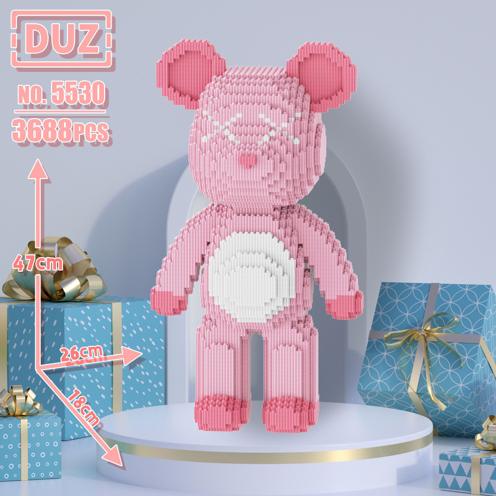 DUZ конструктор /3D KAWS игрушка-медведь, лего совместимый