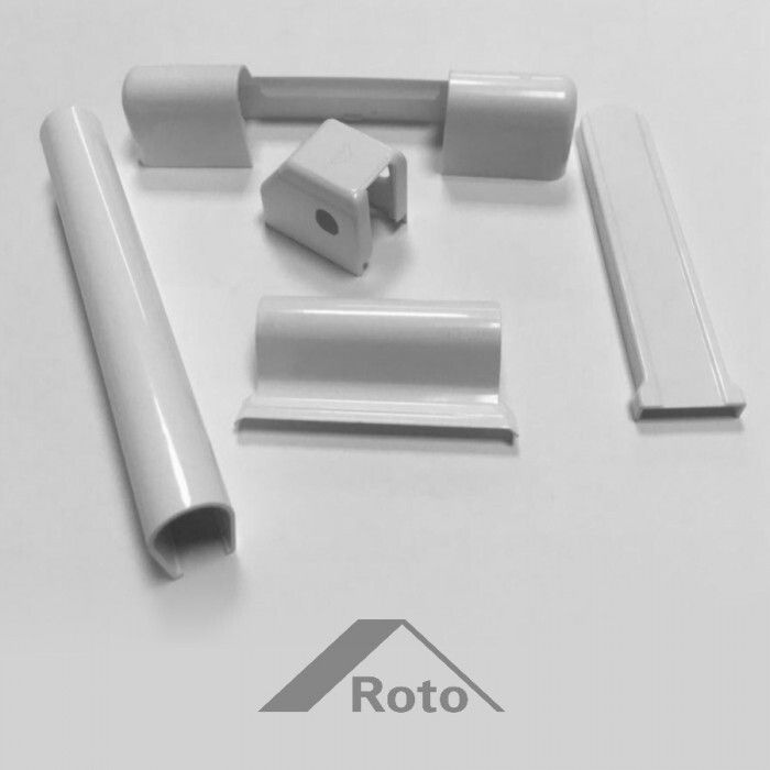 Комплект накладок на петли Roto белые Комплект на 4 створки  #1