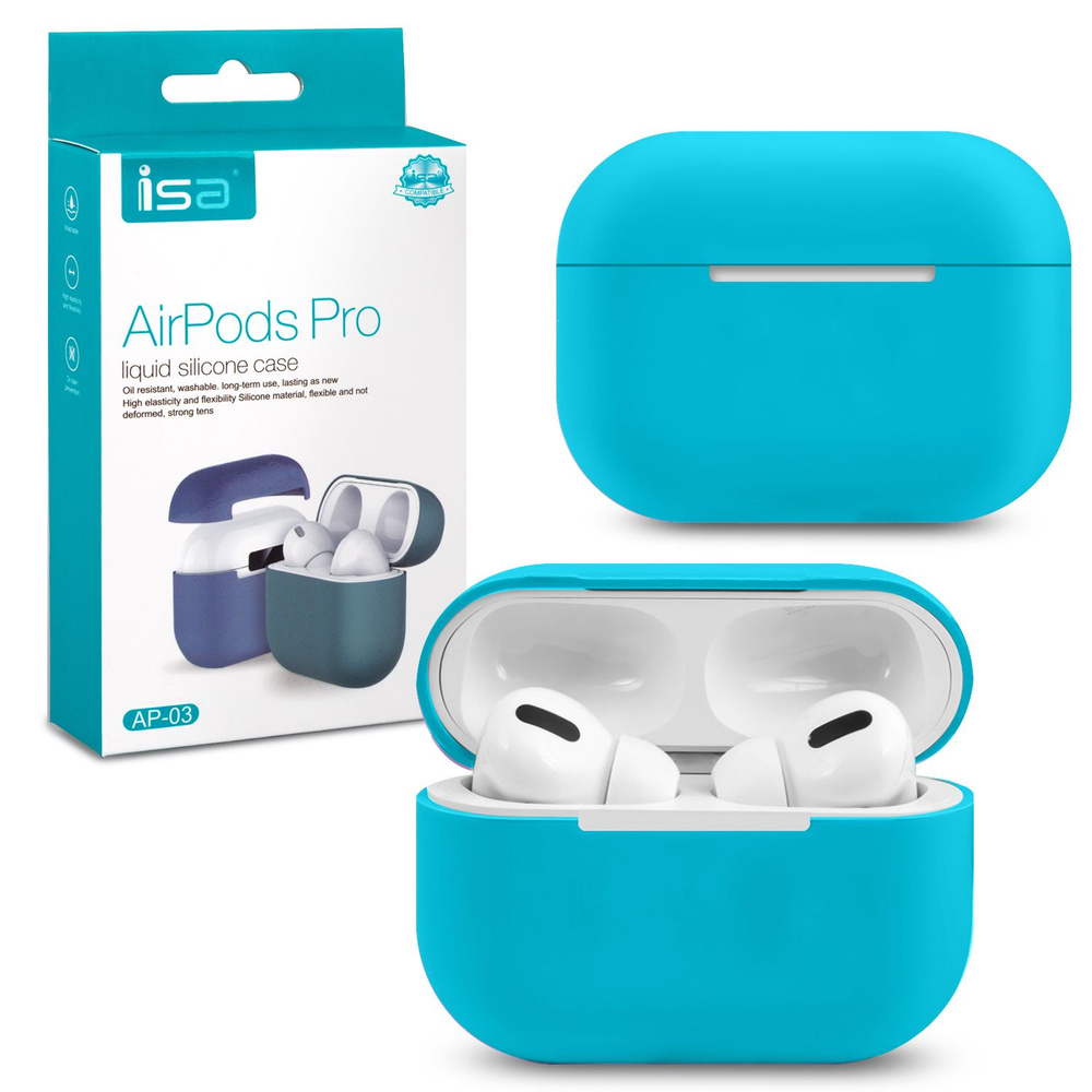 Чехол Airpods Pro Silicon Case ISA Sky Blue #1