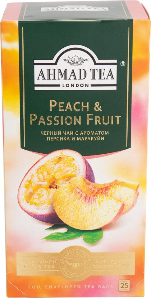 Чай черный Ahmad Tea Peach & Passion Fruit 25*1.5г х 3шт #1
