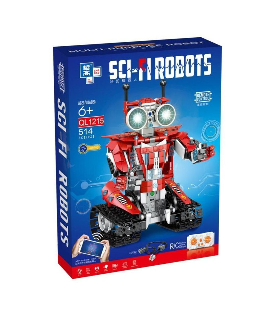 Конструктор Robots Красный Робот на радиоуправлении QL1215 / 514 ...