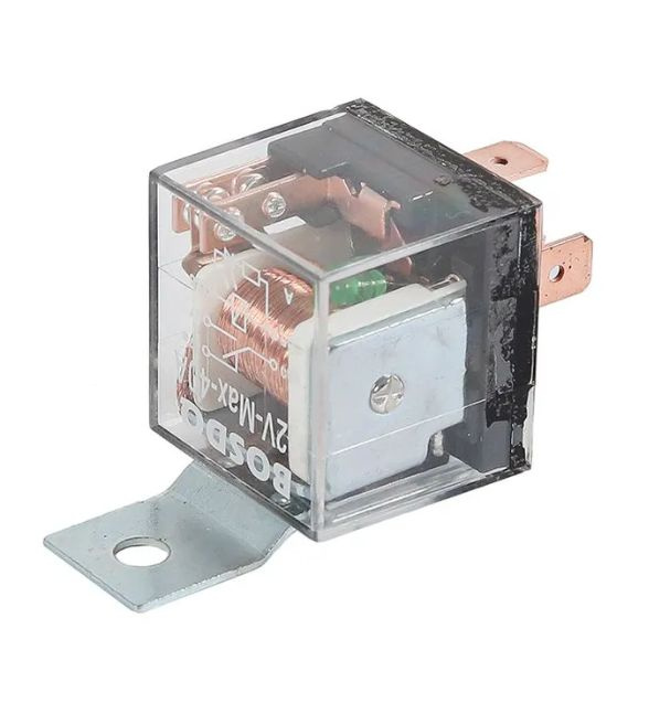Реле электромагнитное 40 А 12V 5-ти контактное с кронштейном - арт ...