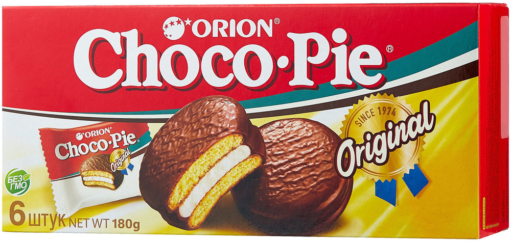 Choco Pie Печенье, классическое, 180 г - купить с доставкой по выгодным ...