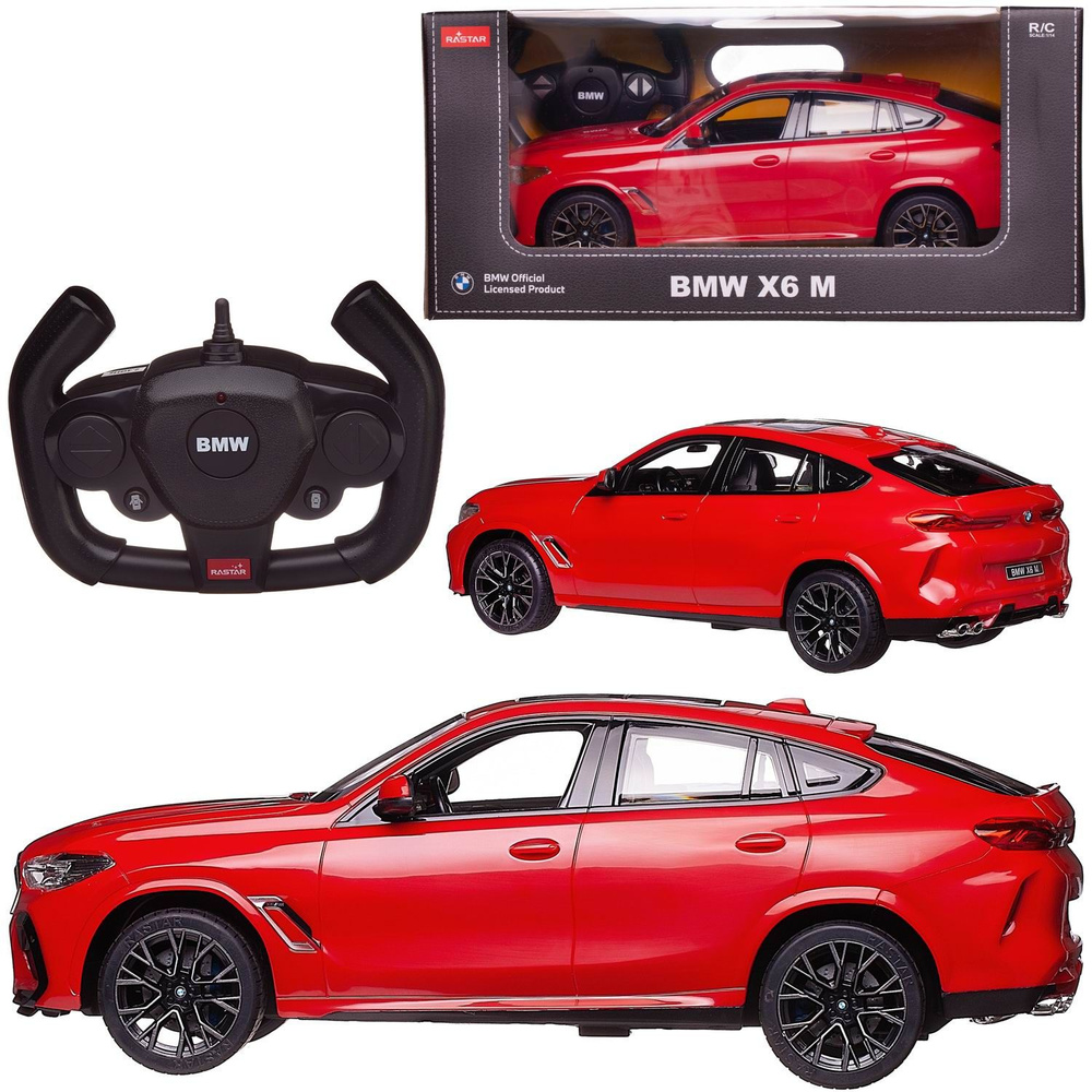 Машина р/у BMW X6 M, 1:14 , 2,4G, свет фар и салона, цвет красный. - купить  с доставкой по выгодным ценам в интернет-магазине OZON (884655872)