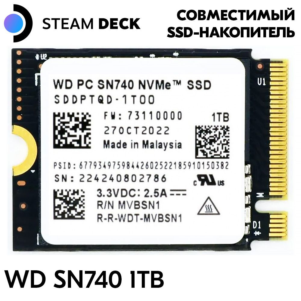 1 ТБ Внутренний SSD-диск Western Digital SN740 (SN740) - купить по