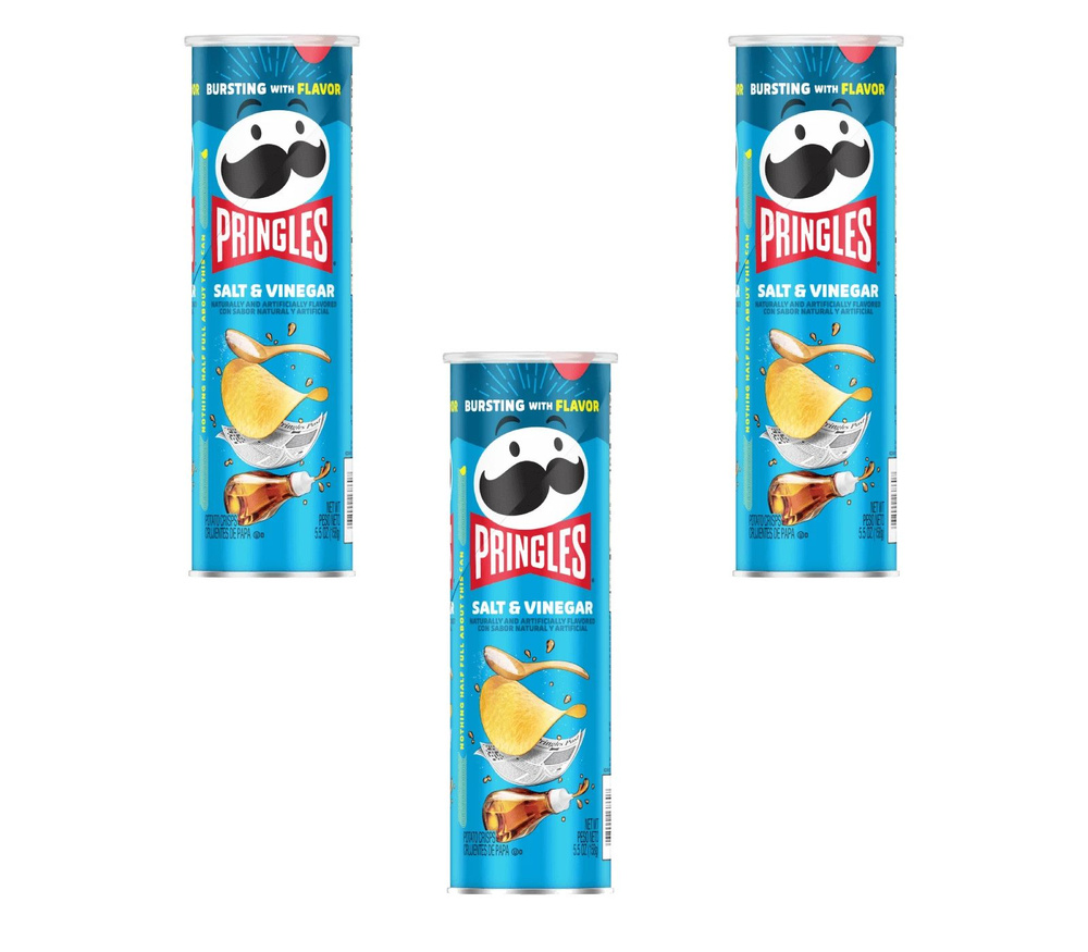 Чипсы Pringles Salt & Vinegar / Принглс Соль и уксус, 165 г #1