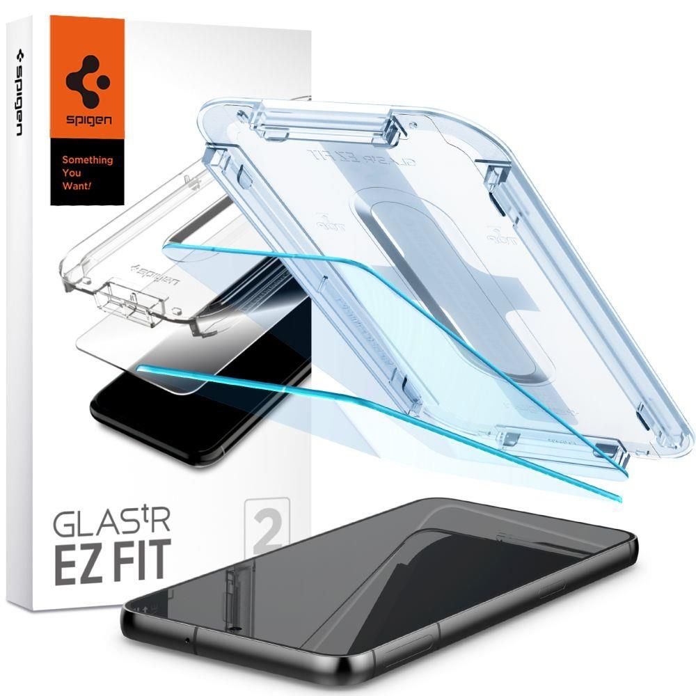 Защитное стекло Spigen на Samsung Galaxy S23 (AGL05958) EZ FIT GLAS.tR 2 шт  / Спиген стекло для Галакси С23, прочное, олеофобное покрытие, прозрачное -  купить с доставкой по выгодным ценам в интернет-магазине