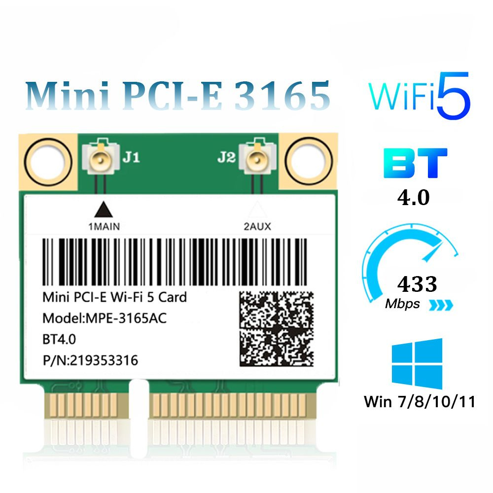Wi-Fi 6/5/4 Bluetooth Mini PCI-E Беспроводная карта Сетевой адаптер для ...