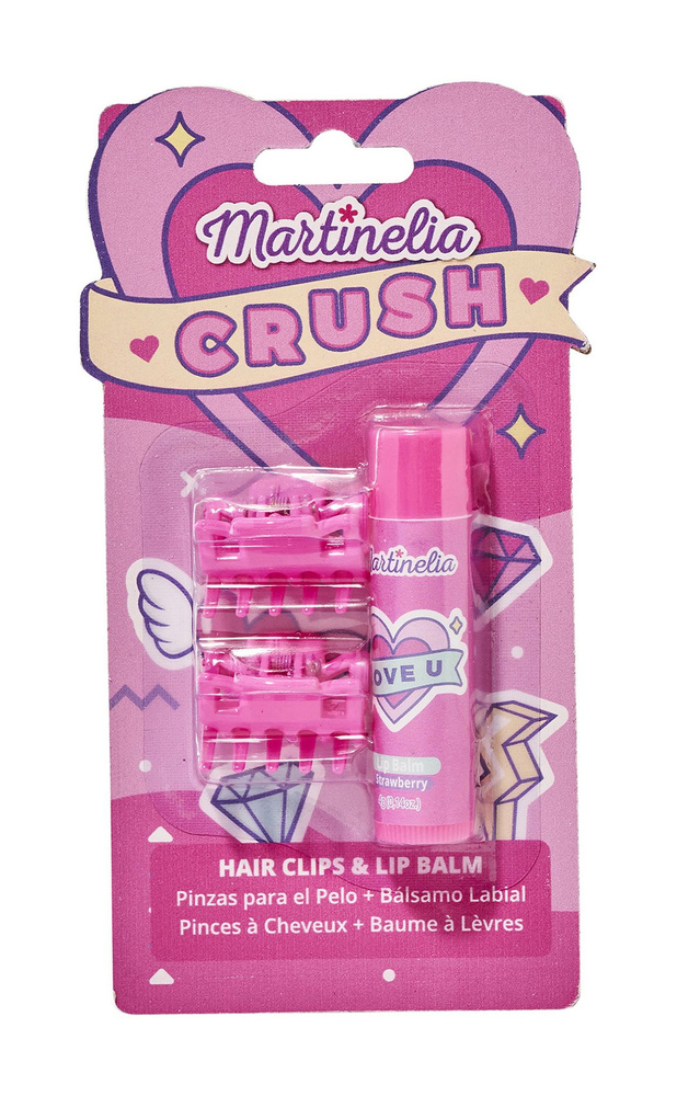 Набор детской косметики / Martinelia Crush Hair Clips & Lip Balm Strawberry #1