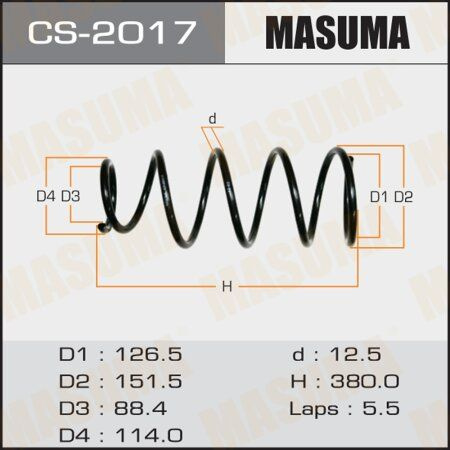 CS-2017 Пружина подвески NISSAN ALMERA/BLUEBIRD SYLPHY/SUNNY/WINGROAD перед. #1