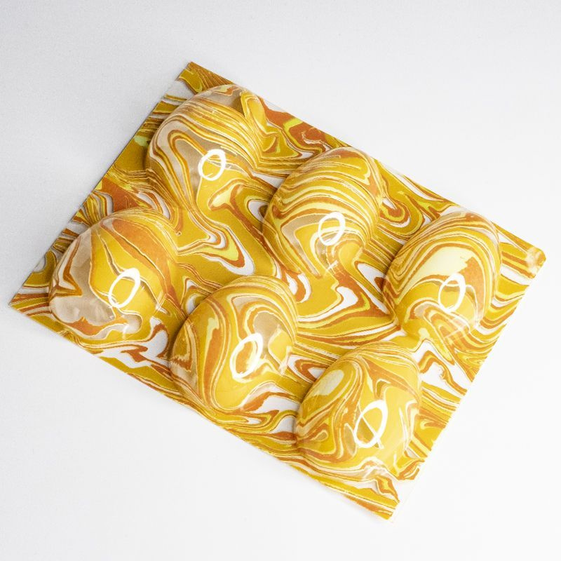 Форма-лист для шоколада с готовым рисунком БЛИСТЕРШОК ЯЙЦО УЗОР 6 шт ...