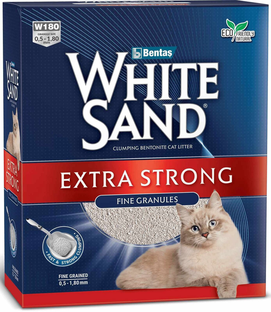 Наполнитель White Sand Extra Strong Экстра для кошек, без запаха, комкующийся, 6 л, 5.1 кг  #1