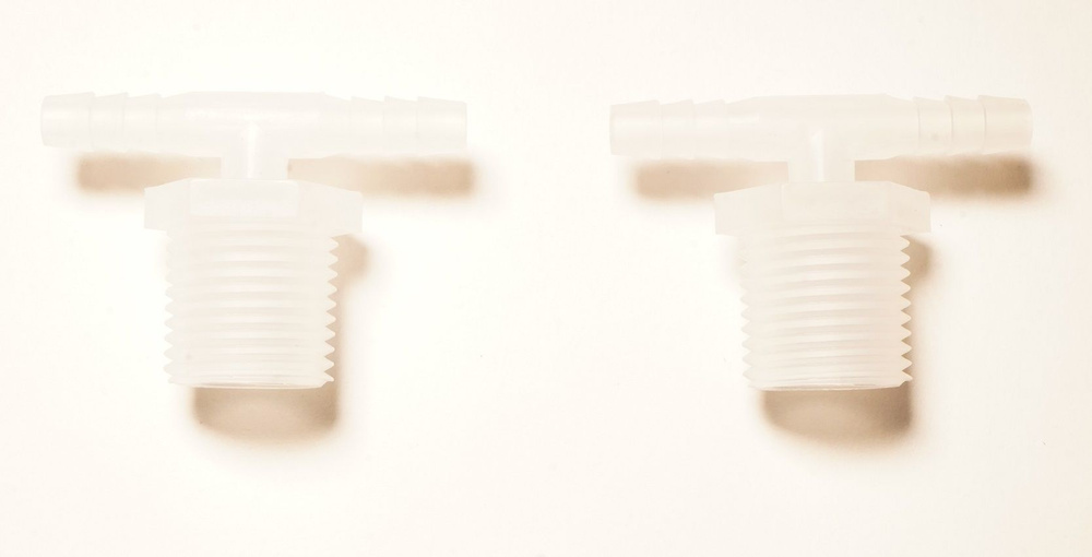 Пластиковый двойной штуцер-соединитель (полипропилен), наружная резьба ...