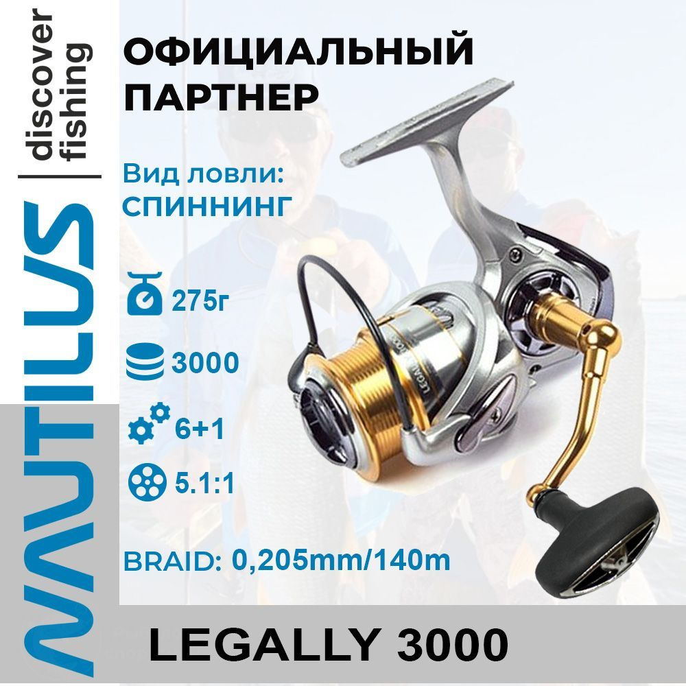 Катушка спиннинговая Nautilus Legally 3000 #1