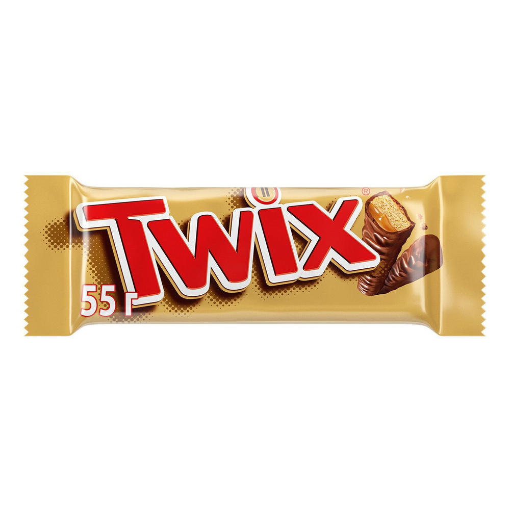 Батончик Twix шоколадный с печеньем и карамелью, комплект: 14 упаковок по 55 г  #1