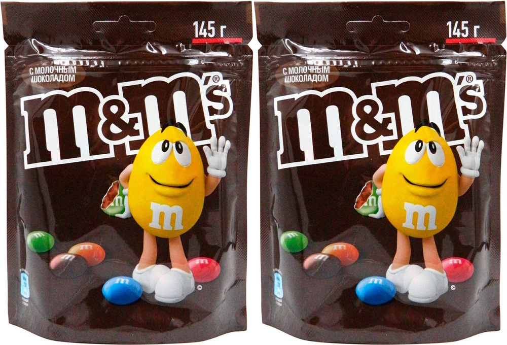 Драже M&M's с молочным шоколадом, комплект: 2 упаковки по 145 г  #1