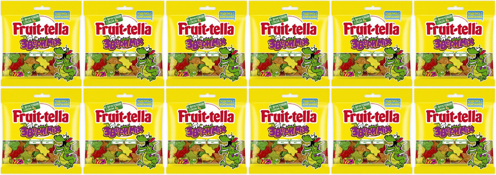 Мармелад Fruittella Звери Mix жевательный, комплект: 12 упаковок по 150 г  #1