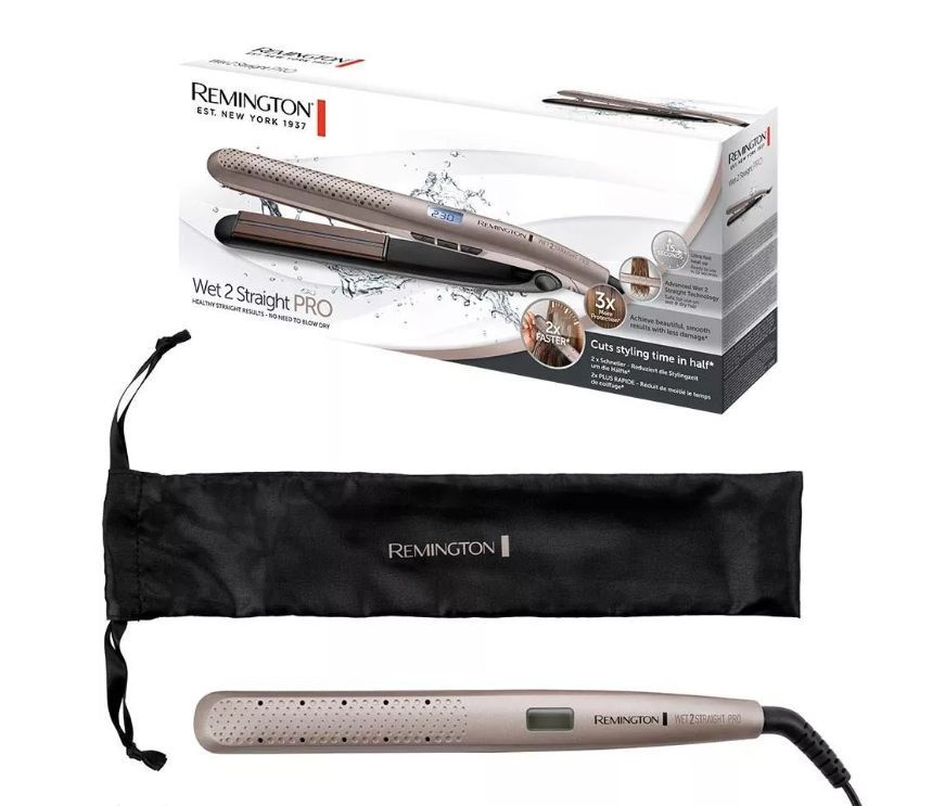 Выпрямитель для волос Remington Wet 2 Straight Pro S7970, эксклюзивная система вентиляции, датчик влаги, #1