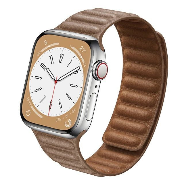 Ремешок Apple Watch 38 / 40 / 41 mm Магнитный EcoLeather Link Brown #1