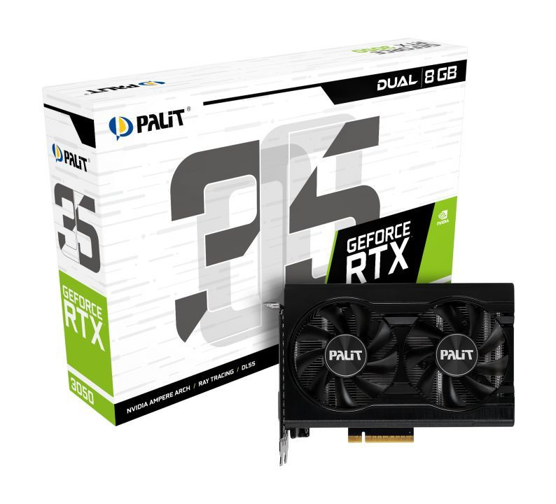 Palit GeForce RTX 3050 8GB GDDR6 グラボ Видеокарта Palit GeForce RTX 3050, 8 ГБ GDDR6 PCI Express 4.0 х8