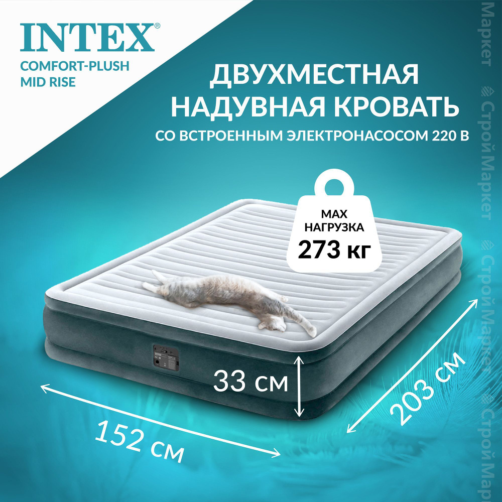 Кровать надувная intex двухместная