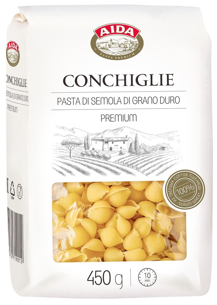 Макароны Aida Conchiglie 450г - купить с доставкой по выгодным ценам в ...