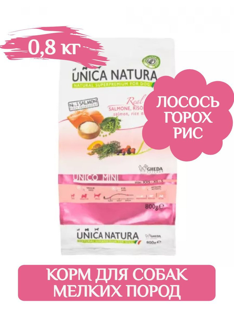Unica Natura Unico Mini корм для миниатюрных и маленьких пород собак ...