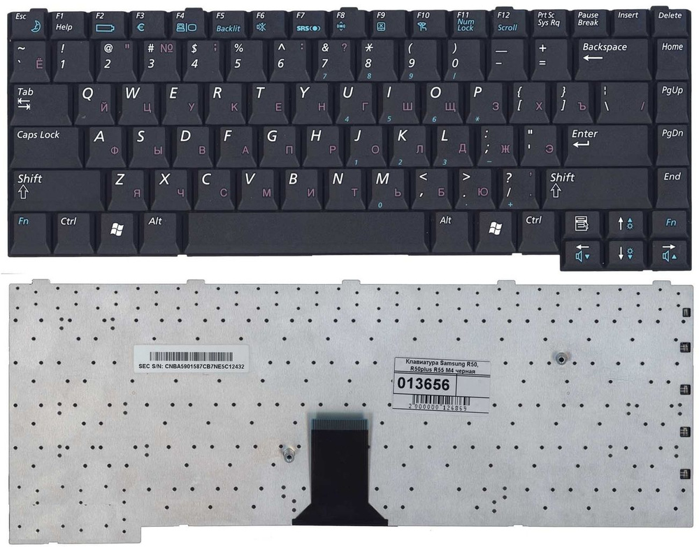 Samsung R55 Keyboard Клавиатура для ноутбука Samsung R50, R50plus R55 M4 черная - купить с ...