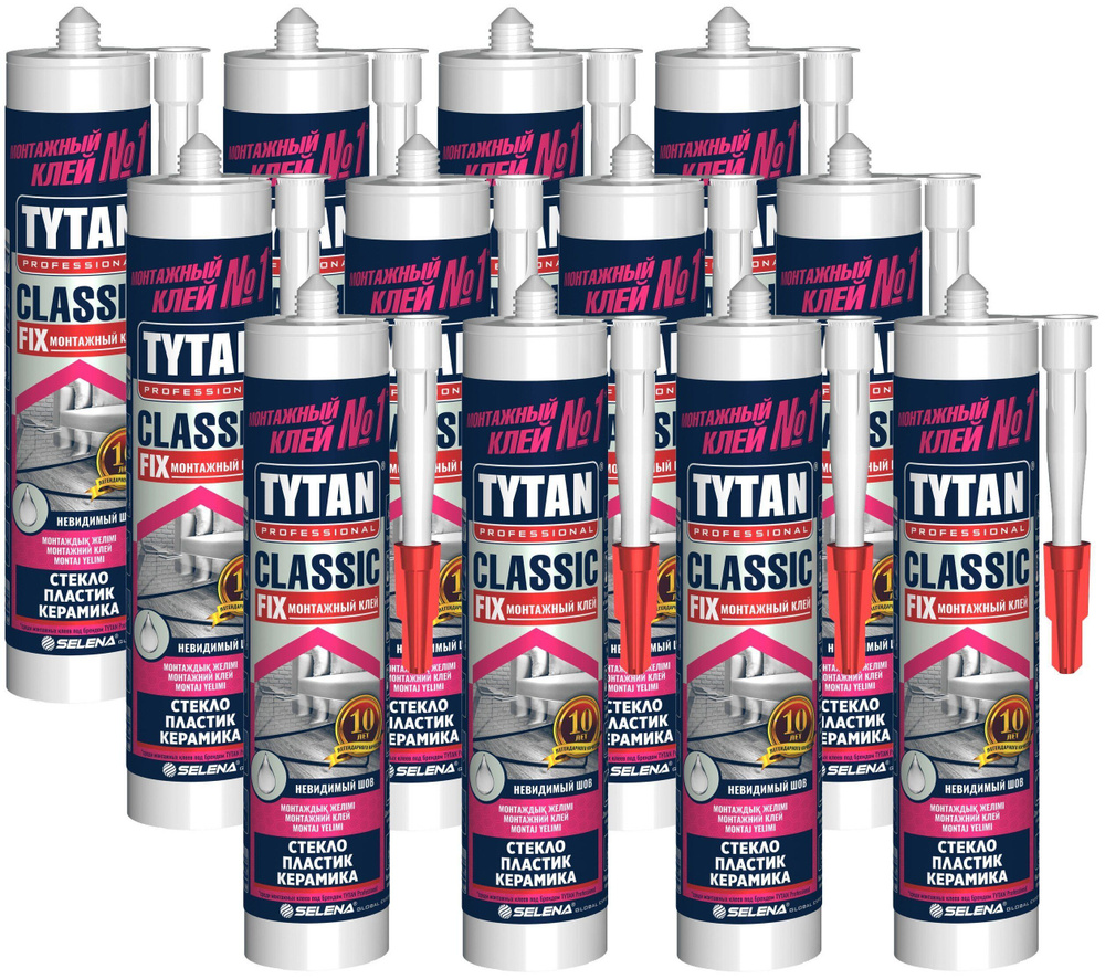 Монтажный клей Tytan Professional Classic Fix каучуковый прозрачный ...