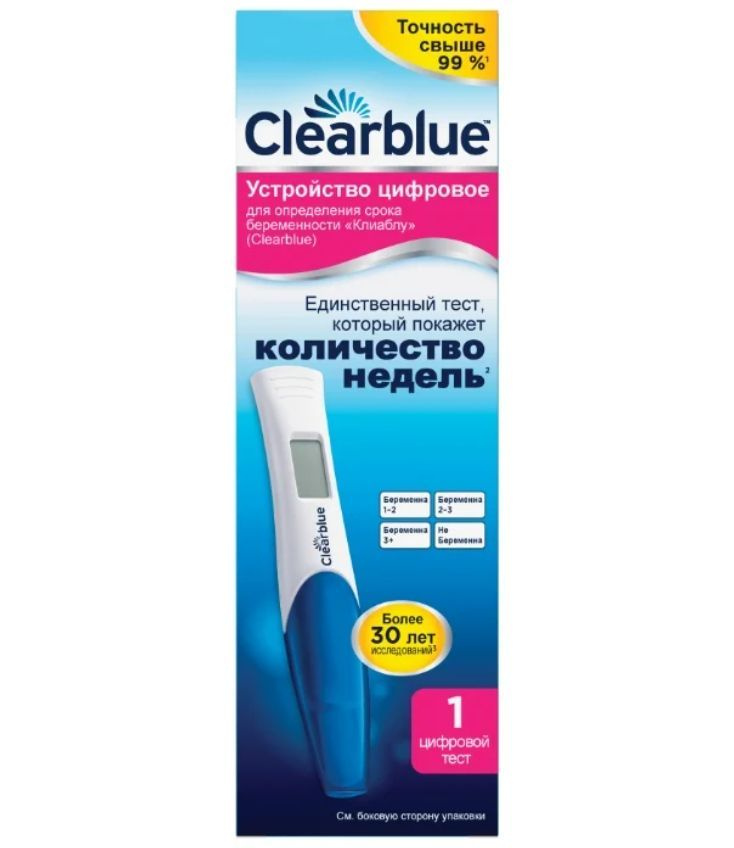 тест для определения беременности и срока clearblue digital