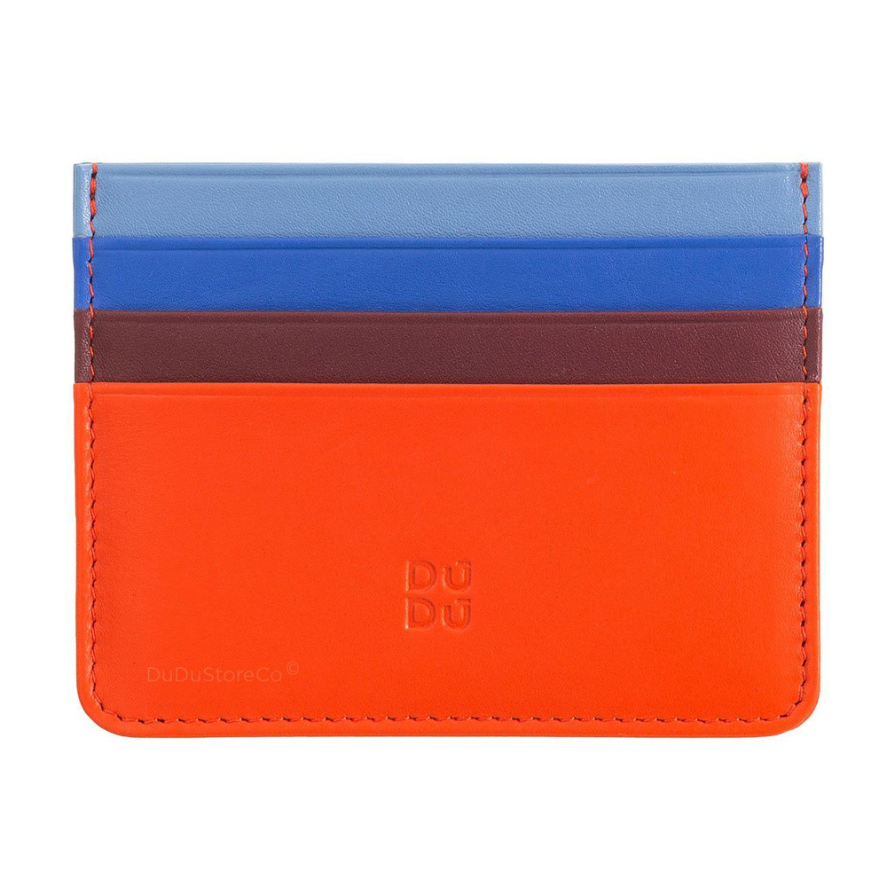 Итальянский цветной кожаный кардхолдер кредитница визитница для карт ...