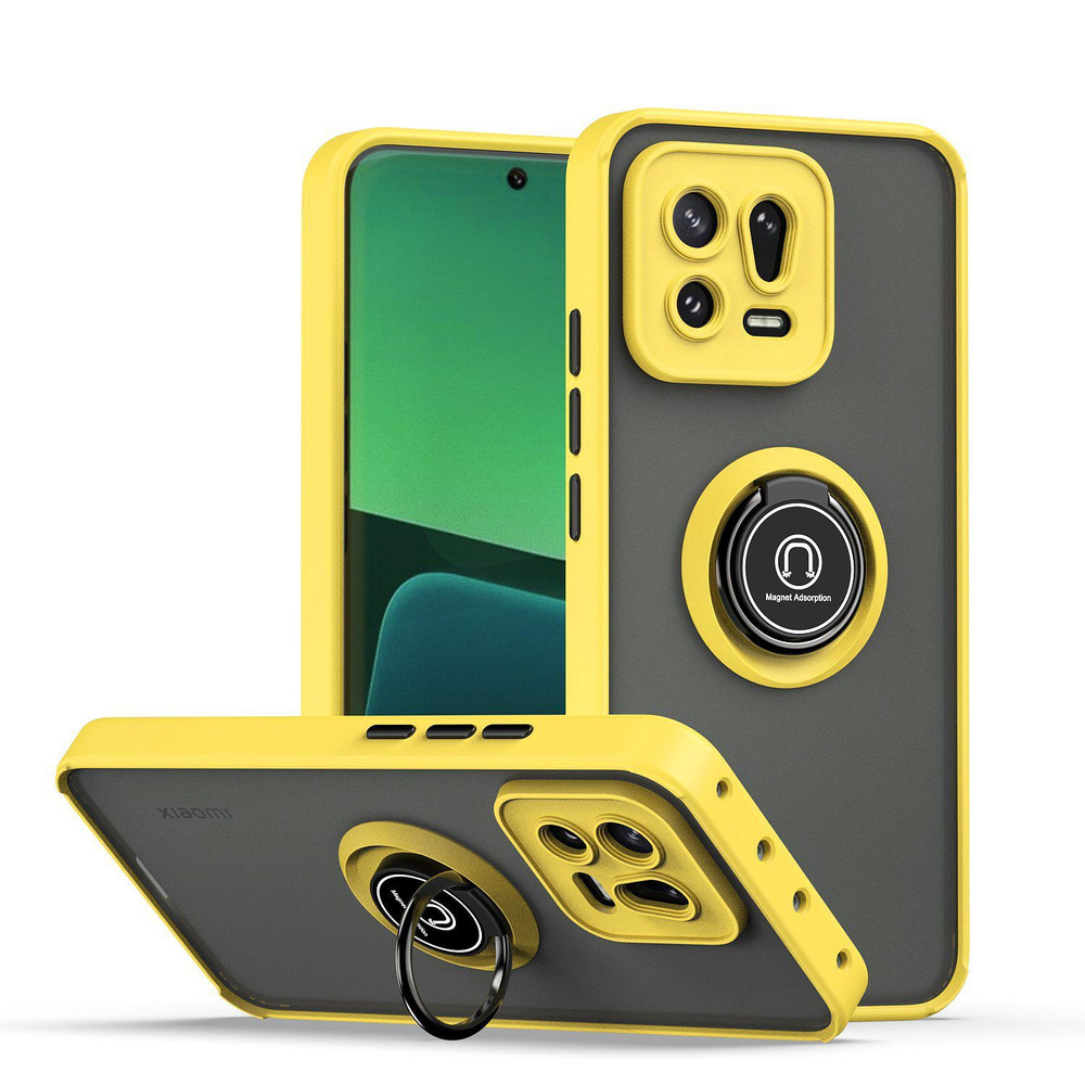 Чехол на Xiaomi 13 противоударный с кольцом и магнитом - купить с ...