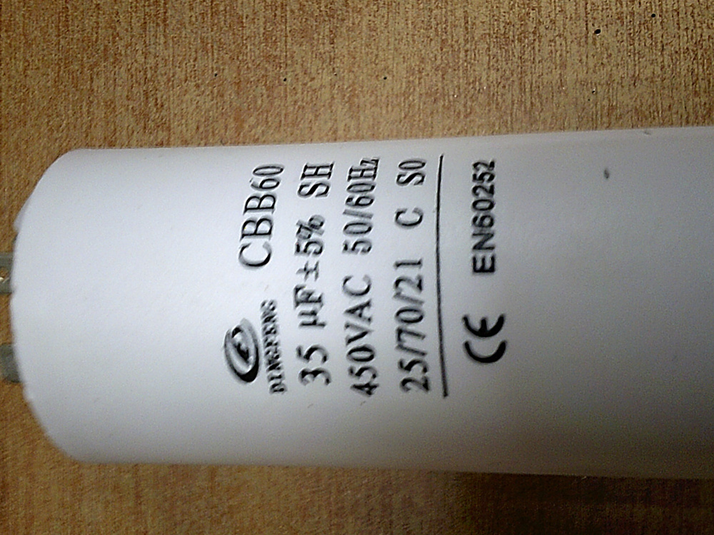 Конденсатор пусковой 35мкФ 450В CBB-60 - купить с доставкой по выгодным ...