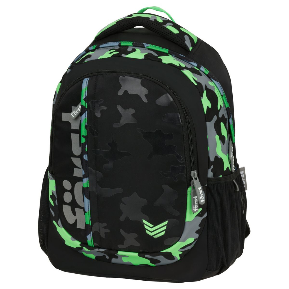 Рюкзак школьный для мальчика / подростка F rst F-Teens "Neon military" с эргономичной спинкой для средней #1