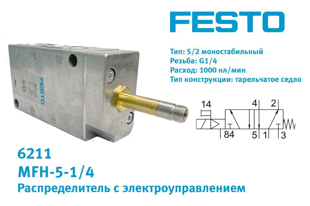 6211 Распределитель MFH-5-1/4 FESTO #1