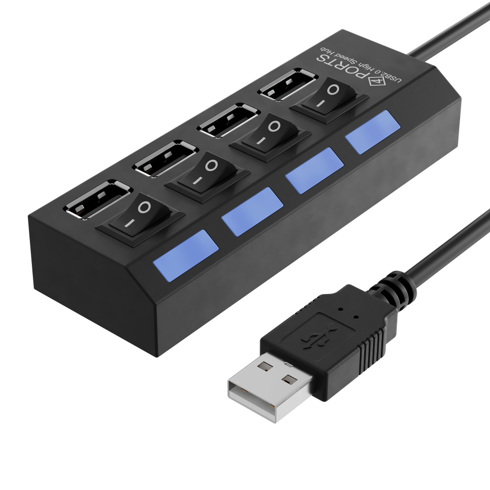 USB - концентратор, разветвитель, хаб GSMIN A47 на 4 порта с ...