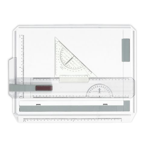 Доска чертежная Brauberg А4, 370х295 мм, с рейсшиной и треугольником  #1