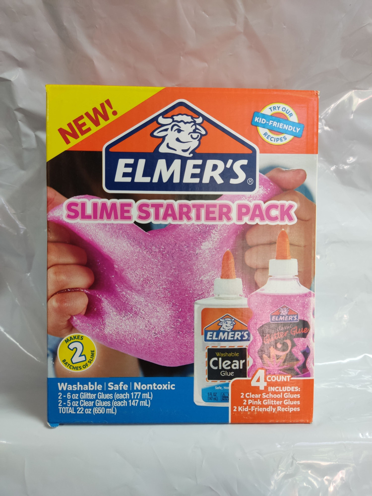 Клей ПВА Elmer's Slime Pack Blue_розовый_розовый, 4 шт. - купить по ...