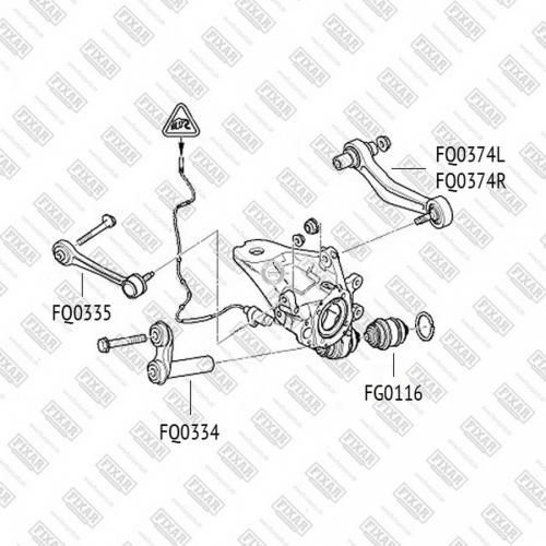 Сайлентблок плавающий заднего кулака Fixar FG0116 - купить по доступным ...