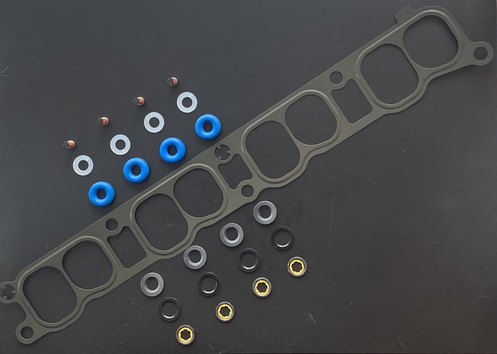 Комплект колечек топливной форсунки на 4 штуки / ремкомплект форсунок ...