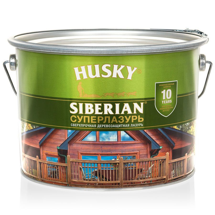 Суперлазурь Husky Siberian бесцветная 9л #1